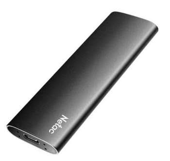 Внешний накопитель Netac Накопитель SSD USB-C 500Gb NT01ZSLIM-500G-32BK Z Slim 1.8" черный