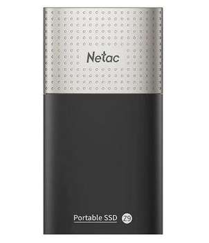 Внешний накопитель Netac SSD внешний жесткий диск 128GB USB-C BLACK NT01Z9-128G-32BK NETAC