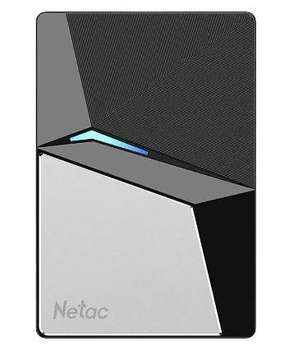 Внешний накопитель Netac SSD внешний жесткий диск 120GB USB-C BLACK NT01Z7S-120G-32BK NETAC