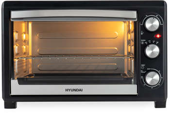 Мини-печь HYUNDAI MIO-HY073 26л. 1500Вт серебристый/черный