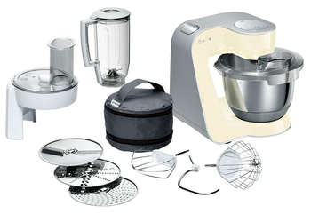 Кухонная машина BOSCH Mum5 MUM58920 планетар.вращ. 1000Вт ванильный/серебристый