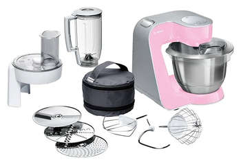 Кухонная машина BOSCH Mum5 MUM58K20 планетар.вращ. 1000Вт розовый/серебристый