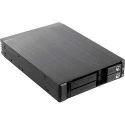 Сервер Procase T2-012-SATA3-BK {Hot-swap корзина 2*2.5" SATA3/SAS 6Gb  1xFAN 80x15mm}