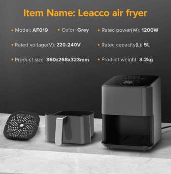 Гриль LEACCO АэроAF010 Air Fryer Black AF010