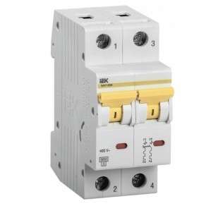 Автоматический выключатель IEK MVA31-2-006-C Выкл. авт. ВА47-60M 2Р 6А 6кА С