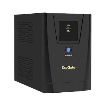 Источник бесперебойного питания EXEGATE EX292798RUS ИБП SpecialPro UNB-1500.LED.AVR.2SH.3C13.USB <1500VA/950W, LED, AVR, 2*Schuko+3*C13,USB,съемн.кабель, металлический корпус, Black>