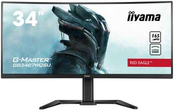 Монитор IIYAMA LCD 34'' 21:9 3440x1440 VA, Curved, 75 Hz, 550 cd/m, H178°/V178°, 3000:1, 80M:1, 16.7M, 0,4 ms, VGA, 2xHDMI, 2xDP, USB-Hub, Height adj, Pivot, Tilt, Swivel, Speakers, Black GB3467WQSU-B5