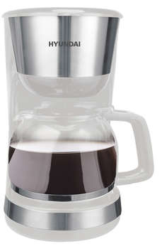 Кофеварка HYUNDAI капельная HYD-1214 1000Вт белый/серебристый