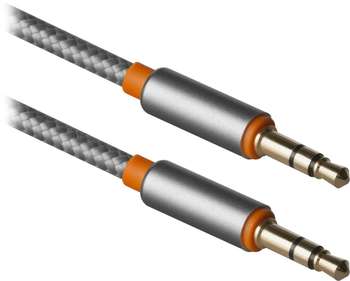 Аудиокабель AUDIO 3.5MM 1.2M GREY JACK M- JACK M 87514 DEFENDER