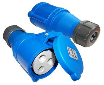 Аккумулятор для ИБП LANMASTER Розетка LAN-IEC-309-32A1P/F однофазная, разборная, 32A, 250V, синий