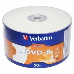 Оптический диск Verbatim Диски DVD-R 4,7 Gb 16x DataLife Inkjet Printable, Shrink, 50 шт