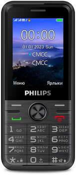 Сотовый телефон Philips Мобильный телефон E6500 Xenium черный моноблок 3G 4G 2Sim 2.4" 240x320 0.3Mpix GSM900/1800 FM microSD max128Gb