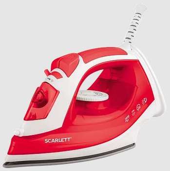 Утюг SCARLETT SC-SI30P15 2000Вт красный/белый
