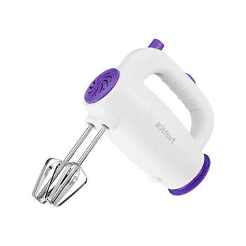 Миксер KITFORT ручной КТ-3401 100Вт белый/фиолетовый