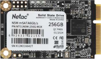 Накопитель SSD Netac SATA-III 256GB NT01N5M-256G-M3X N5M mSATA