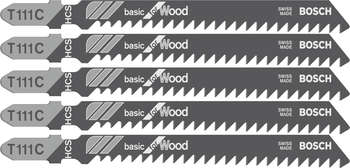 Пилка / полотно BOSCH Набор пилок по дереву T 111 С 5пред.