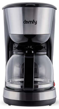 Кофеварка DOMFY капельная metal DSM-CM301 1000Вт черный/серебристый