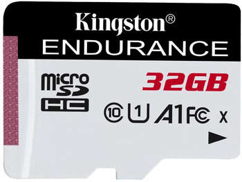 Карта памяти Kingston microSDHC High Endurance , 32 Гб, UHS-I Class 10 U1 A1, без адаптера