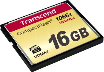 Flash-носитель Transcend Карта памяти Compact Flash CF1000, 16 Гб