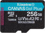 Карта памяти Kingston microSDXC Canvas Go Plus, 256 Гб, UHS-I, U3, V30, A2, без адаптера