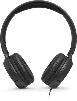 Наушники JBL Гарнитура накладные Tune 500 1.187м черный проводные оголовье