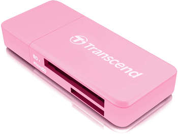 Картридер Transcend USB 3.0 кард-ридер RDF5 для карт памяти SD/microSD с поддержкой UHS-I, розовый
