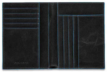 Кошелек PIQUADRO мужской Blue Square PU1393B2R/N черный натур.кожа