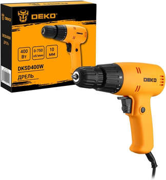 Дрель DEKO DKSD400W 400Вт патрон:быстрозажимной реверс
