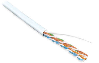 Кабель медный HYPERLINE Кабель информационный UUTP4-C5E-S24-IN-LSZH-WH-100 кат.5E UTP 4 пары 24AWG LSZH внутренний 100м белый