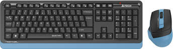 Комплект (клавиатура+мышь) A4TECH Клавиатура + мышь Fstyler FGS1035Q клав:черный/синий мышь:черный/синий USB беспроводная Multimedia