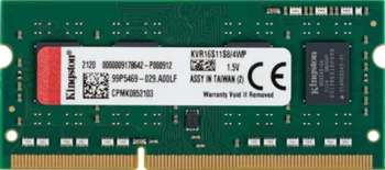 Оперативная память Модуль памяти DDR3 SODIMM 4Гб 1600MHz Non-ECC 1Rx8 CL11, Kingston