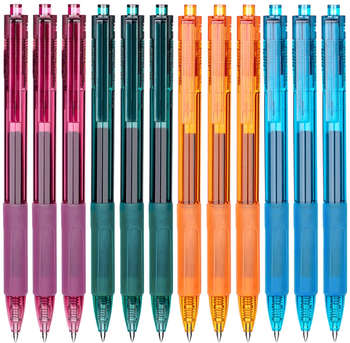 Ручка гелевая DELI Набор ручек гелев. автоматическая Nusign  линия 0.5мм резин. манжета