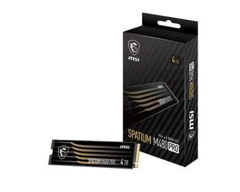 Накопитель SSD SSD жесткий диск PCIE 4.0 NVME M.2 4TB SPATIUM M480 PRO 4TB MSI