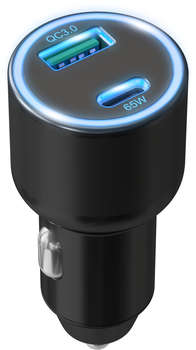 Аксессуар для планшета WIIIX Автомобильное зар./устр. UCC-7-2-10 18W 3.25A+3A  USB/USB Type-C универсальное черный