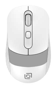 Мышь Oklick Оклик 310MW белый/синий оптическая 3200dpi беспров. USB для ноутбука 4but