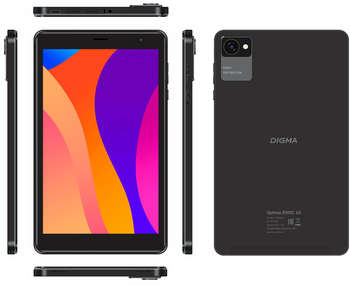 Планшет Digma Optima 8305C 4G SC9863A  8C RAM3Gb ROM32Gb 8" IPS 1280x800 4G 1Sim Android 12 черный 5Mpix 2Mpix BT WiFi microSD 128Gb 4000mAh