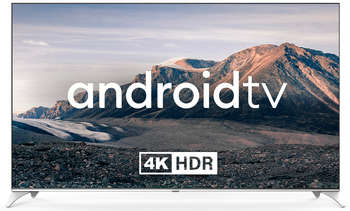 Телевизор HYUNDAI QLED 75" H-LED75QBU7500 Android TV Frameless черный/серебристый 4K Ultra HD 60Hz DVB-T DVB-T2 DVB-C DVB-S DVB-S2 USB WiFi Smart TV