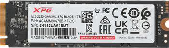 Накопитель SSD A-DATA PCIe 4.0 x4 1TB AGAMMIXS70B-1T-CS XPG Gammix S70 Blade M.2 2280