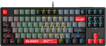 Клавиатура A4TECH Bloody S87 Energy механическая черный USB for gamer LED  кабель 1.8м