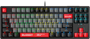 Клавиатура A4TECH Bloody S87 Energy механическая черный USB for gamer LED  кабель 1.8м