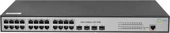 Коммутатор SNR-S2982G-24T-POE-E  24x1Гбит/с 4SFP 24PoE 370W управляемый