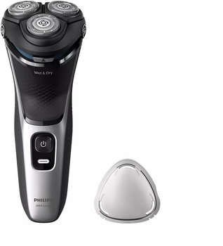 Бритва Philips роторная S3143/00 реж.эл.:3 питан.:аккум. черный/серебристый