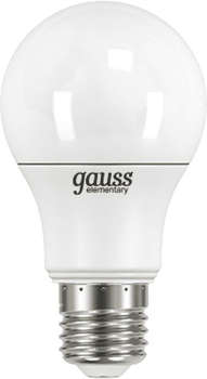 Лампа GAUSS светодиодная Elementary A60 7Вт цок.:E27 груша 220B св.свеч.бел.теп.