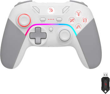 Аксессуар для игровой приставки A4TECH Геймпад Bloody GPW70 Sports белый USB Беспроводной виброотдача обратная связь