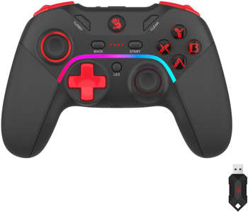 Аксессуар для игровой приставки A4TECH Геймпад Bloody GPW70 Sports черный USB Беспроводной виброотдача обратная связь