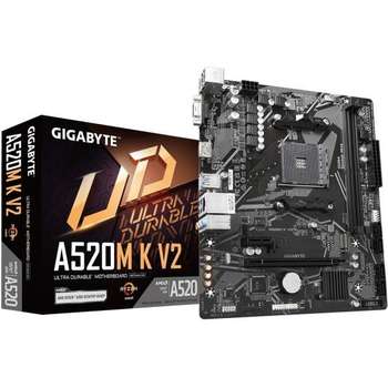 Gigabyte Материнская плата AMD A520 SAM4 MATX A520M K V2 1.1 GIGABYTE