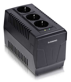 Стабилизатор напряжения SUNWIND AVR-1500 750Вт 1500ВА черный