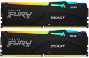 Оперативная память Kingston Комплект памяти DDR5 DIMM 64Гб  5600MHz CL36, FURY Beast Black EXPO RGB