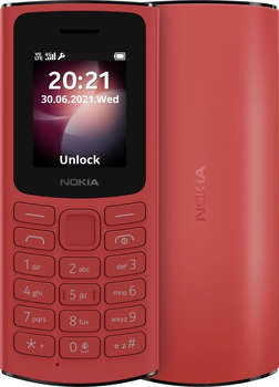 Сотовый телефон Nokia Мобильный телефон 106 DS TA-1564 красный моноблок 2Sim 1.8" 120x160 Series 30+ GSM900/1800 GSM1900 FM microSD max32Gb
