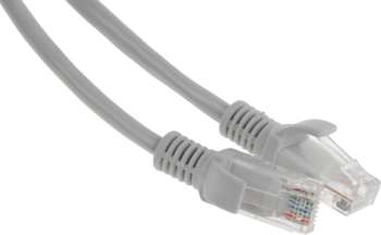Патч-корд PREMIER PP12-1.5M 1000Гбит/с UTP 4 пары cat.5E CCA molded 1.5м серый RJ-45